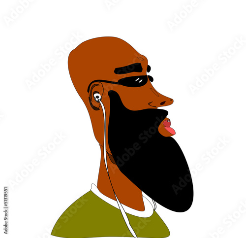 bald black man with full beard