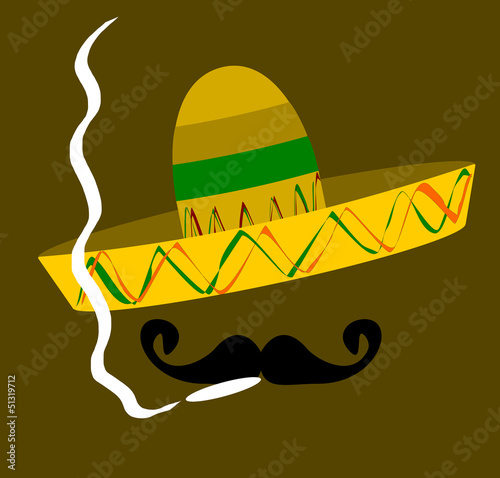 man wearing sombrero and smoking