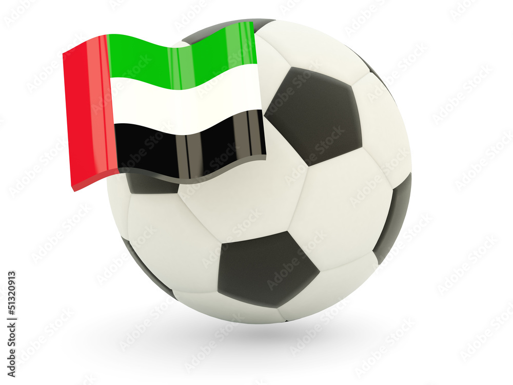 Football with flag of united arab emirates Football with flag of united arab emirates