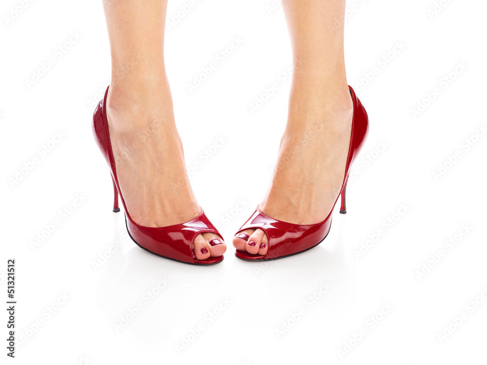 Red shoes (medium format image 60 megapixels)