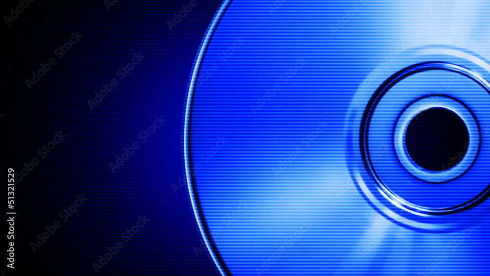 Spinning blue compact disk on a black background (seamless loop) Spinning blue compact disk on a black background (seamless loop)