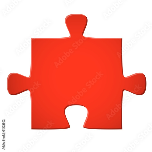 Puzzleteil rot