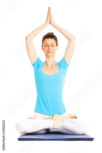 Woman meditating