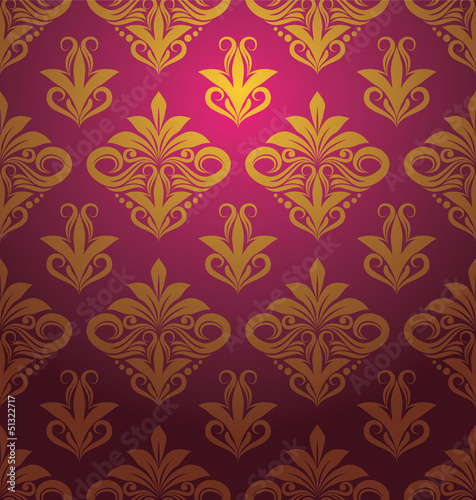 Gold Floral Ornament Pattern