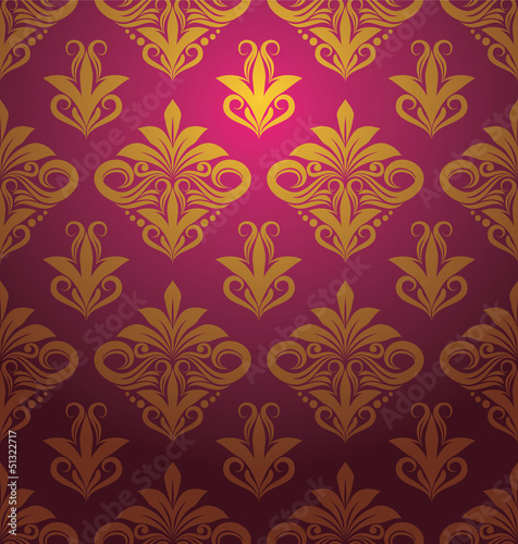 Gold Floral Ornament Pattern