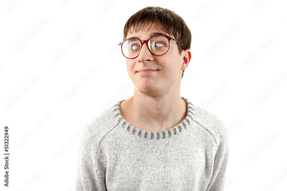 Funny Young Man in Glasses Funny Young Man in Glasses