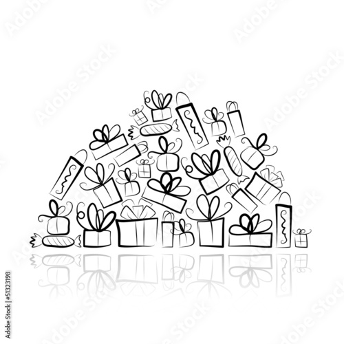 Heap of gift boxes for your design
