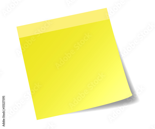 Yellow stick note paper