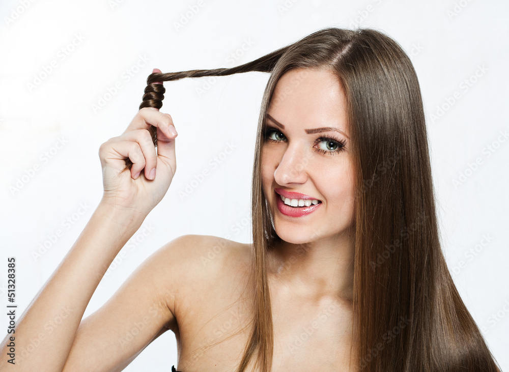 Obraz premium beautiful girl. healthy long hair. beauty model woman.
