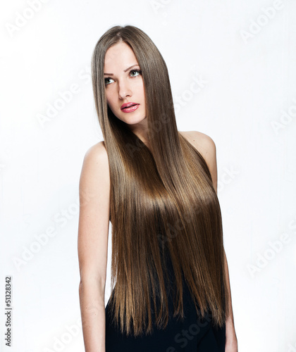 beautiful girl. healthy long hair. beauty model woman.