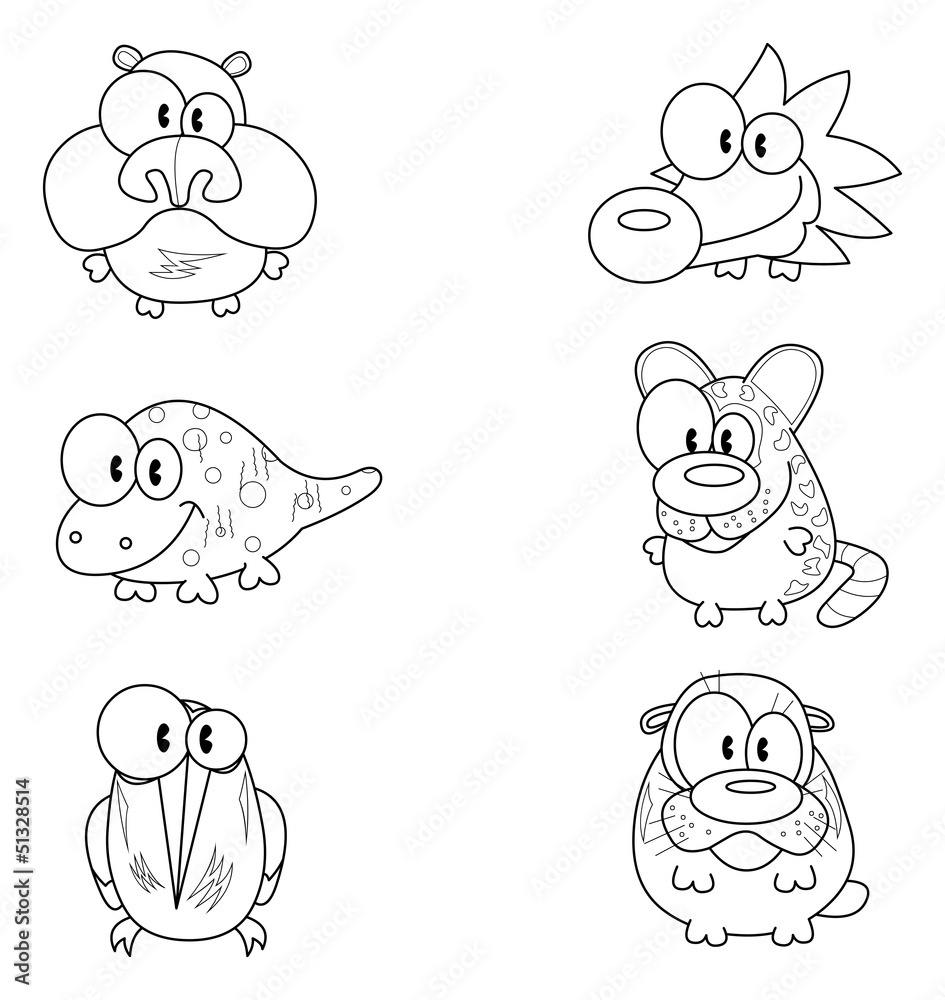 Obraz premium Cartoon animals