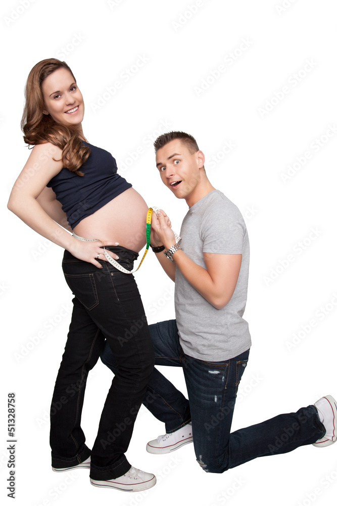 Funny pregnant couple Stock Photo | Adobe Stock Funny pregnant couple Stock Photo | Adobe Stock