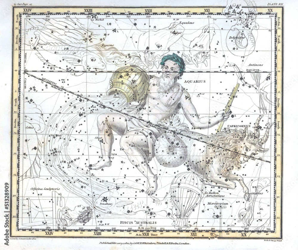 Fototapeta premium Astronomical chart vintage