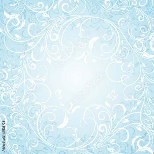 Blue floral background