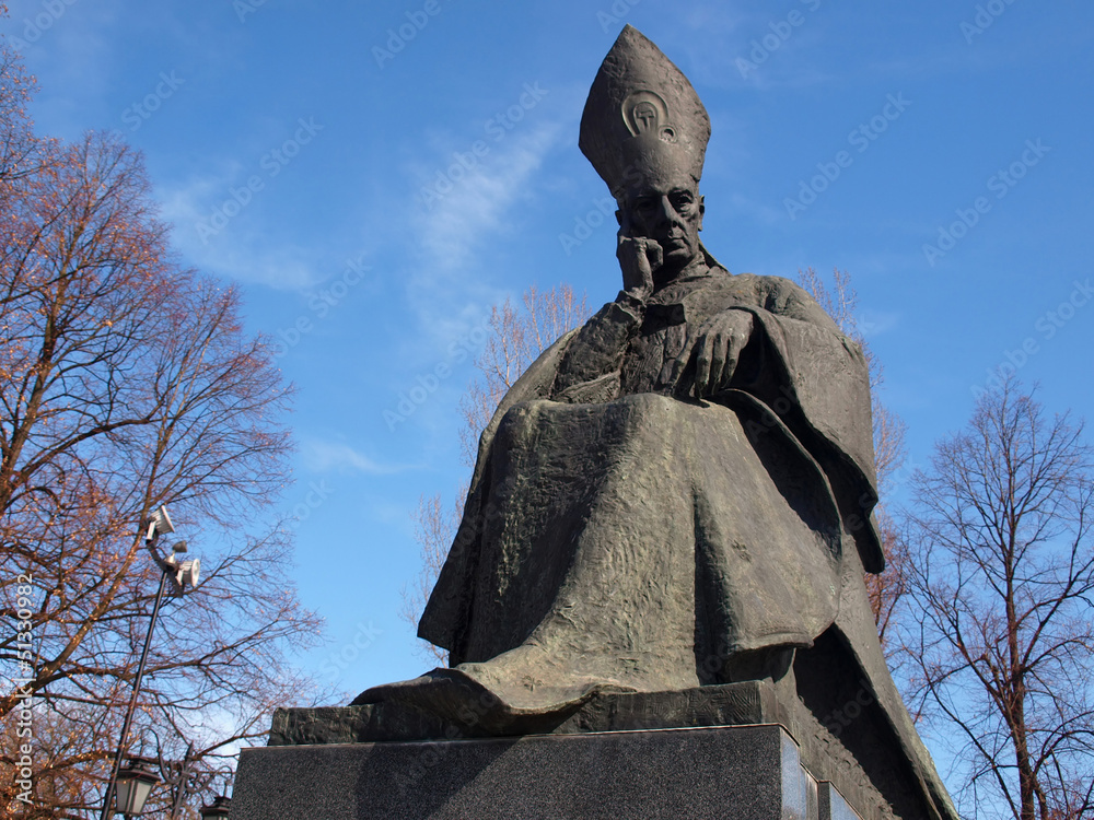 Naklejka premium Primate Wyszynski monument in Warsaw
