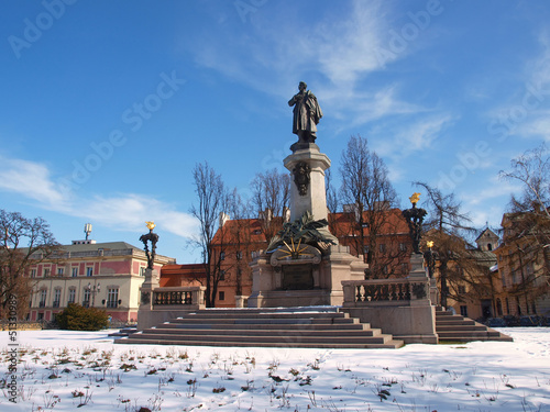 Mickiewicz monument from Warsaw photo