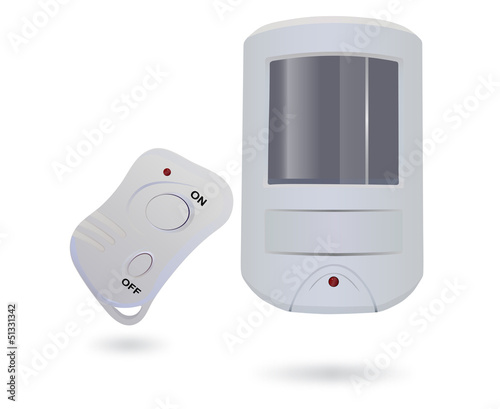 Infrared motion detector - alarm system - security system