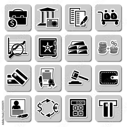 Vector set of banking icons
