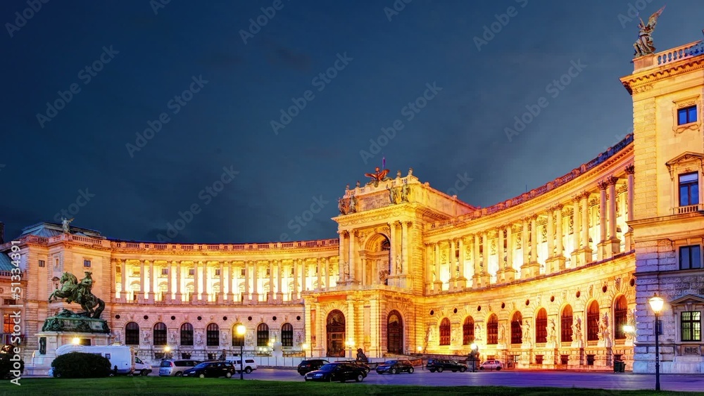 Vienna at night - Hofbur, time lapse