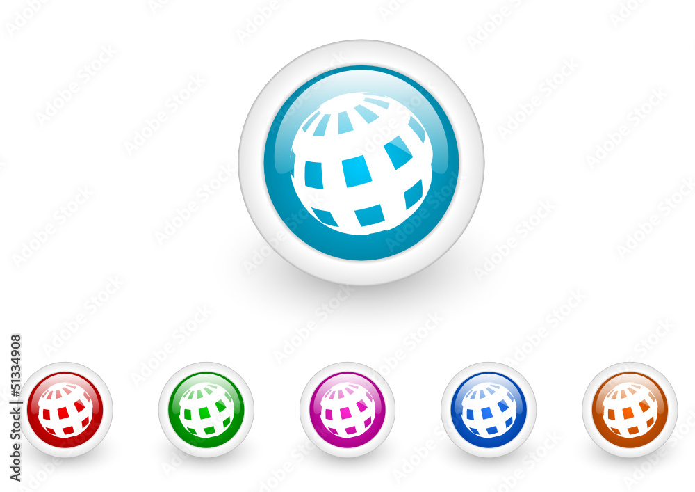 globe vector glossy web icon set globe vector glossy web icon set