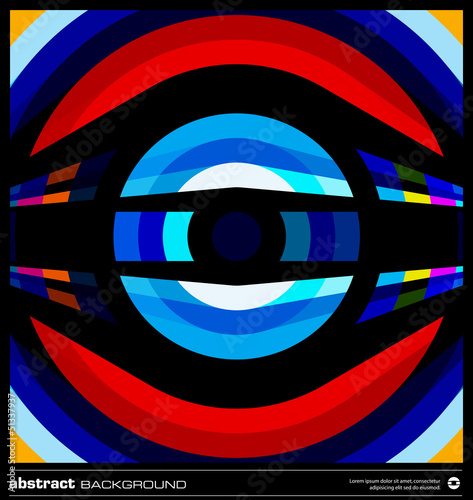 Abstract retro circles background vector