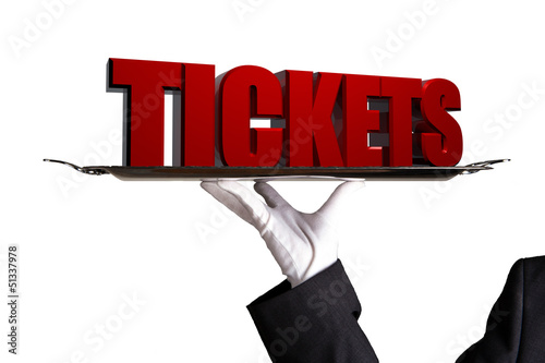 Tickets served on a silver tray