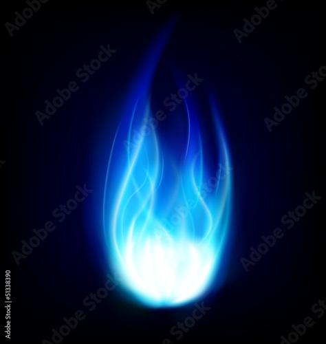 blue burning fire flame background