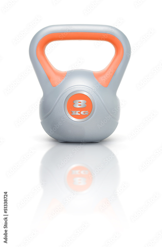 Kettlebell / Kugelhantel 8 kg mit Spiegelung