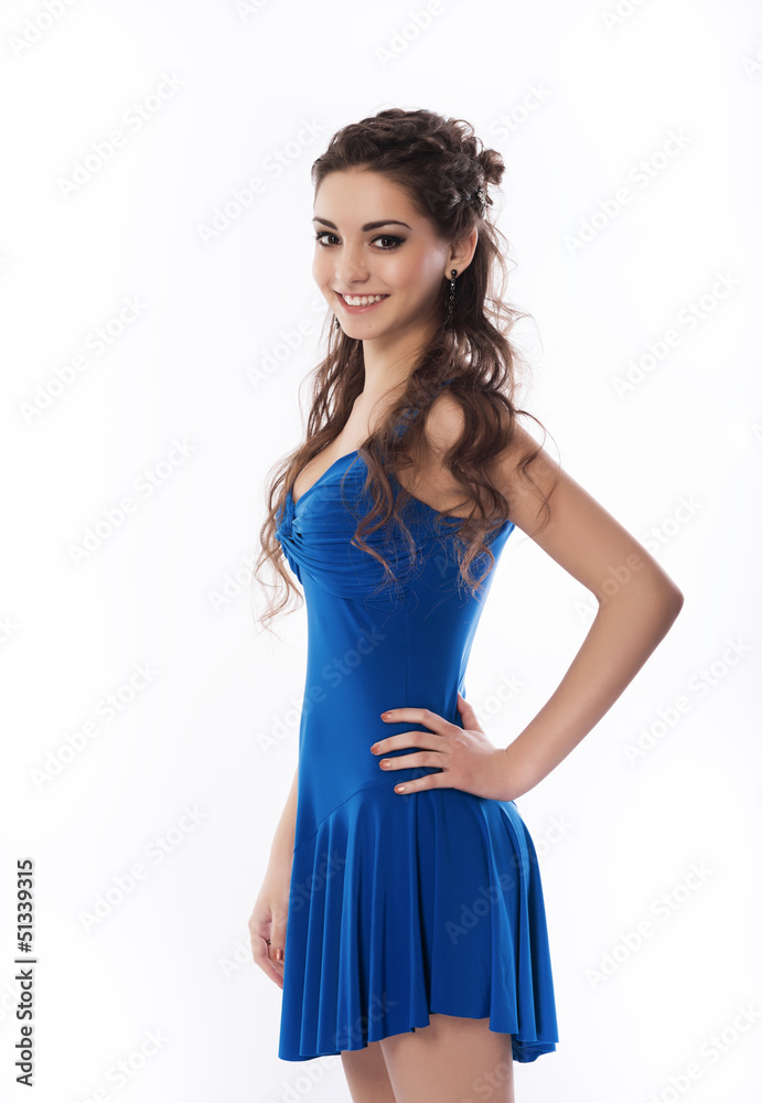 Young beautiful girl model with long hair Young beautiful girl model with long hair