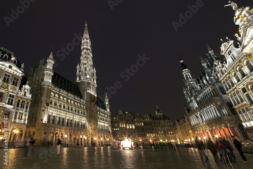 Panoramic View of Grand Place in Brussels