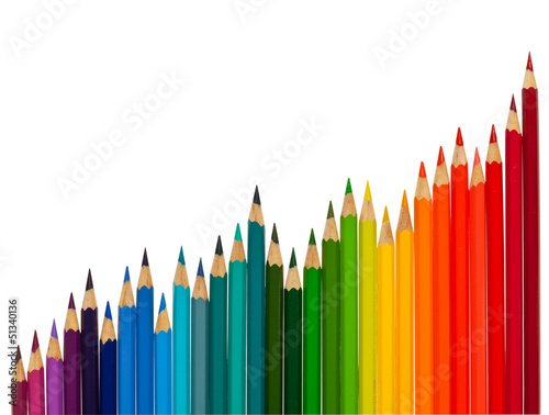 Buntstifte in Diagrammform