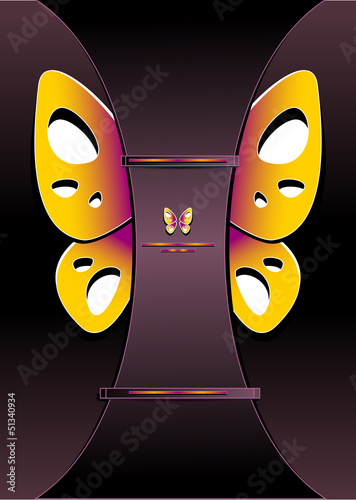 Modern Background with decorate butterfly