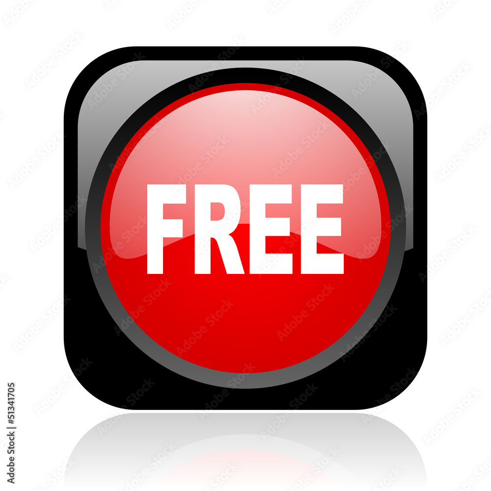 free black and red square web glossy icon free black and red square web glossy icon