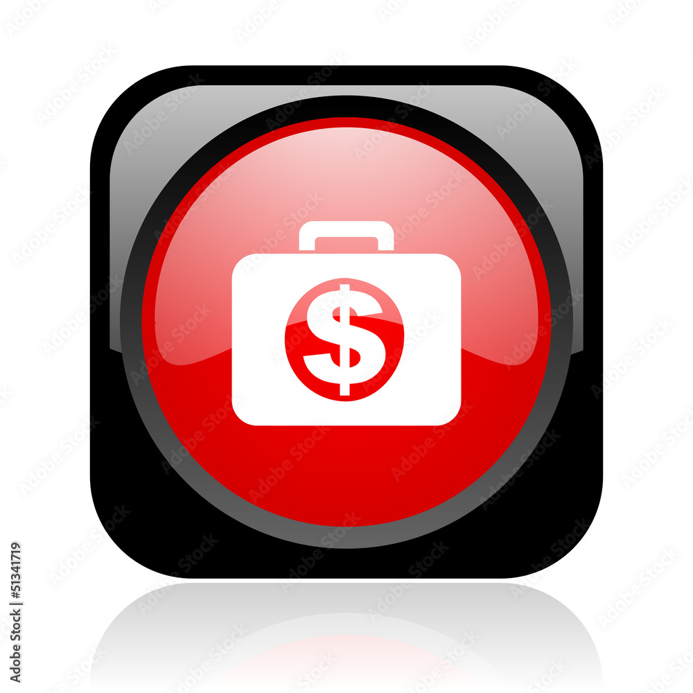 financial black and red square web glossy icon financial black and red square web glossy icon