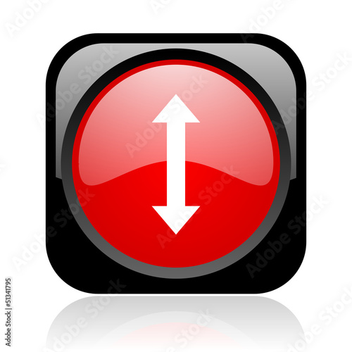 Free Download arrows black and red square web glossy icon - GFXLoad