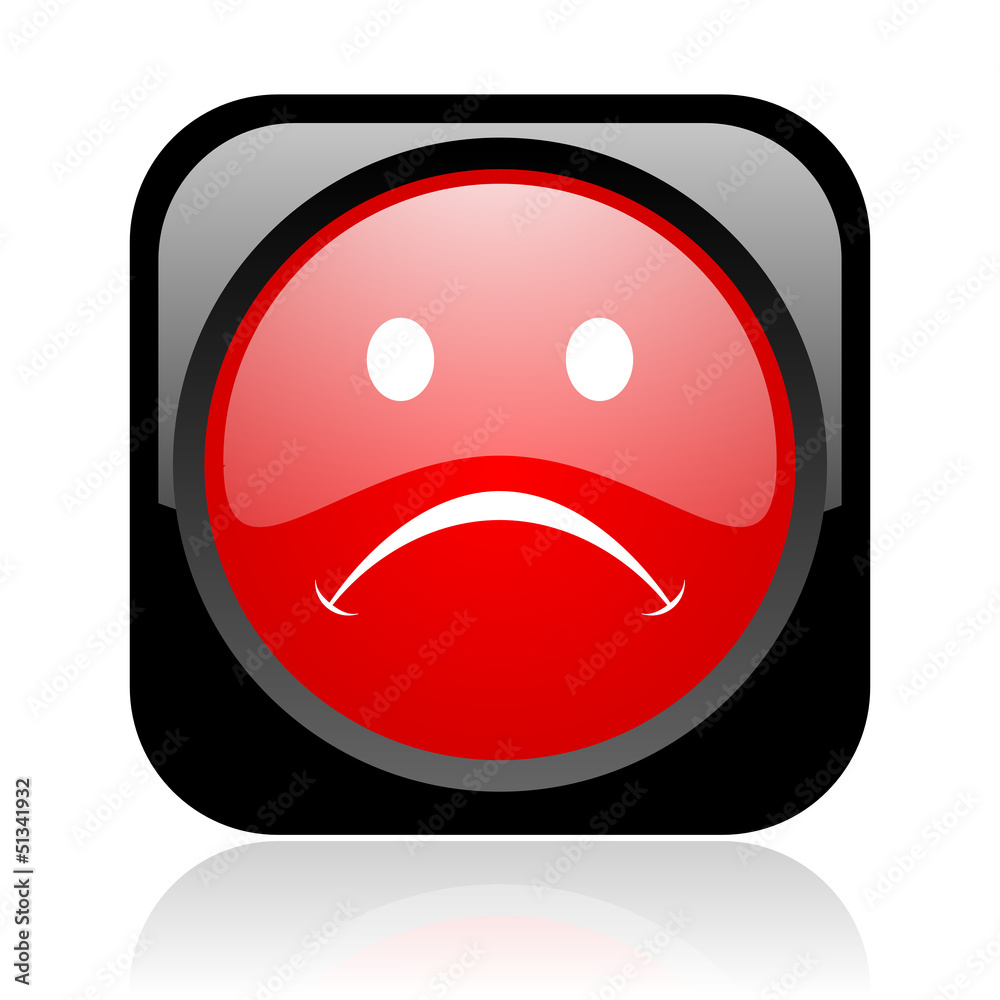 cry black and red square web glossy icon cry black and red square web glossy icon