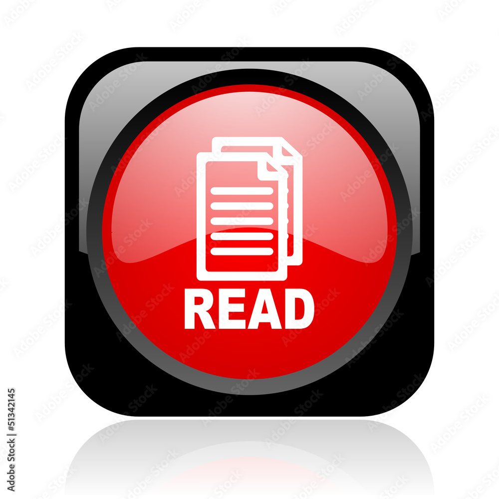 read black and red square web glossy icon read black and red square web glossy icon