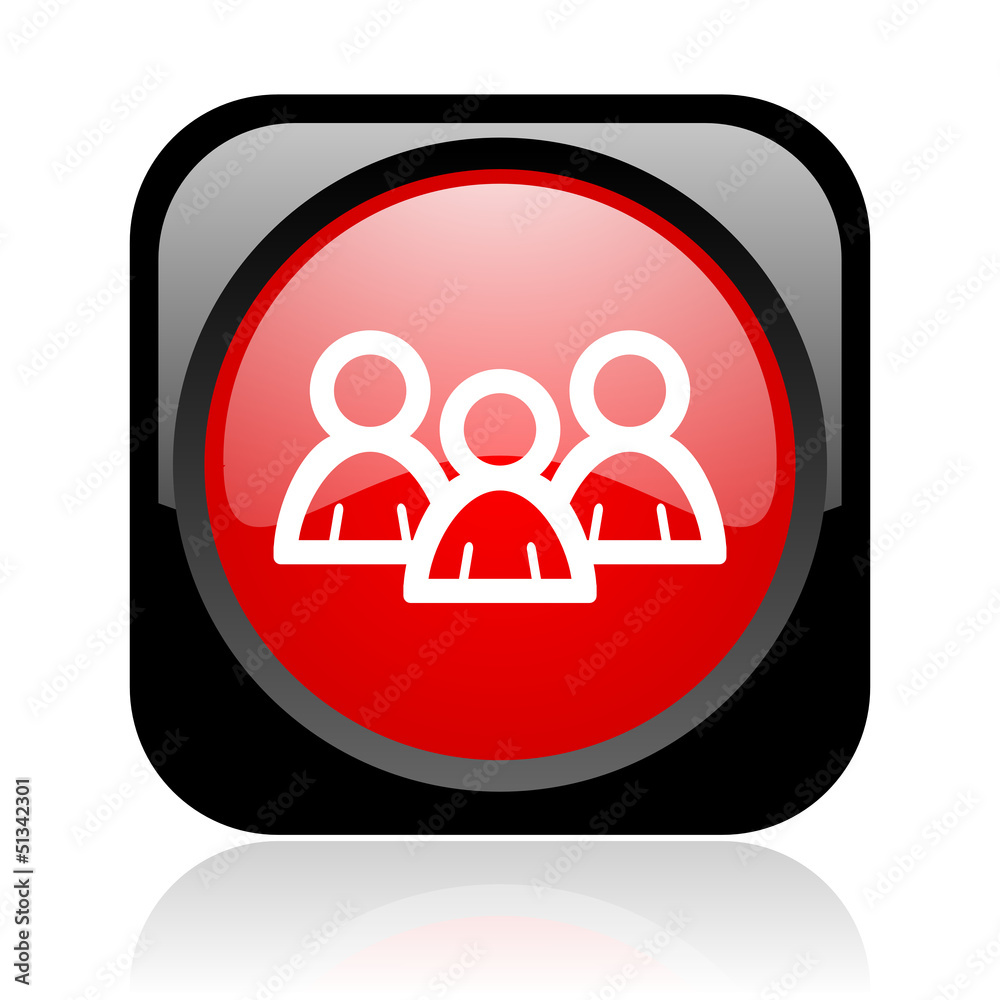 forum black and red square web glossy icon forum black and red square web glossy icon
