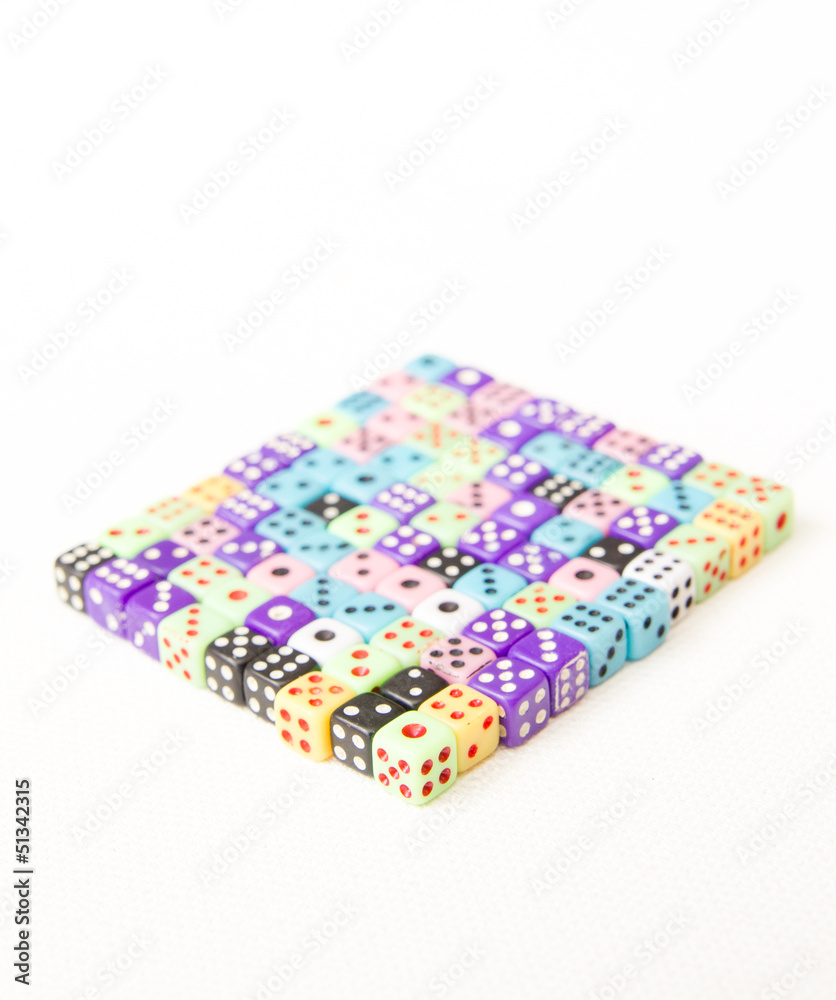 Set of a lot of colored cubes Set of a lot of colored cubes