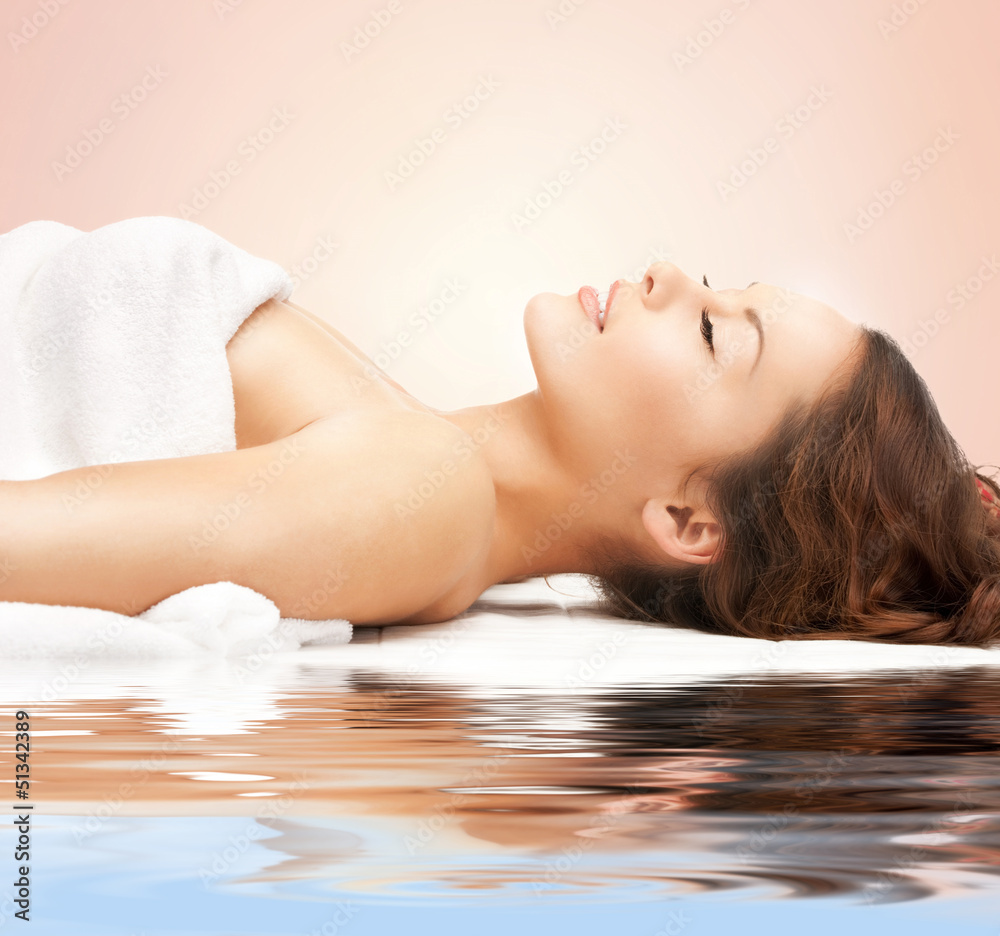 Fototapeta premium beautiful woman in spa salon