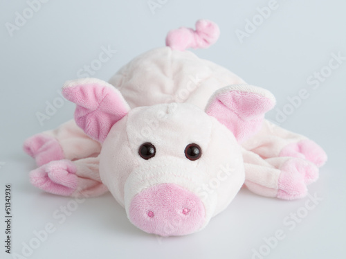 Stuffed pinf piggy isolated