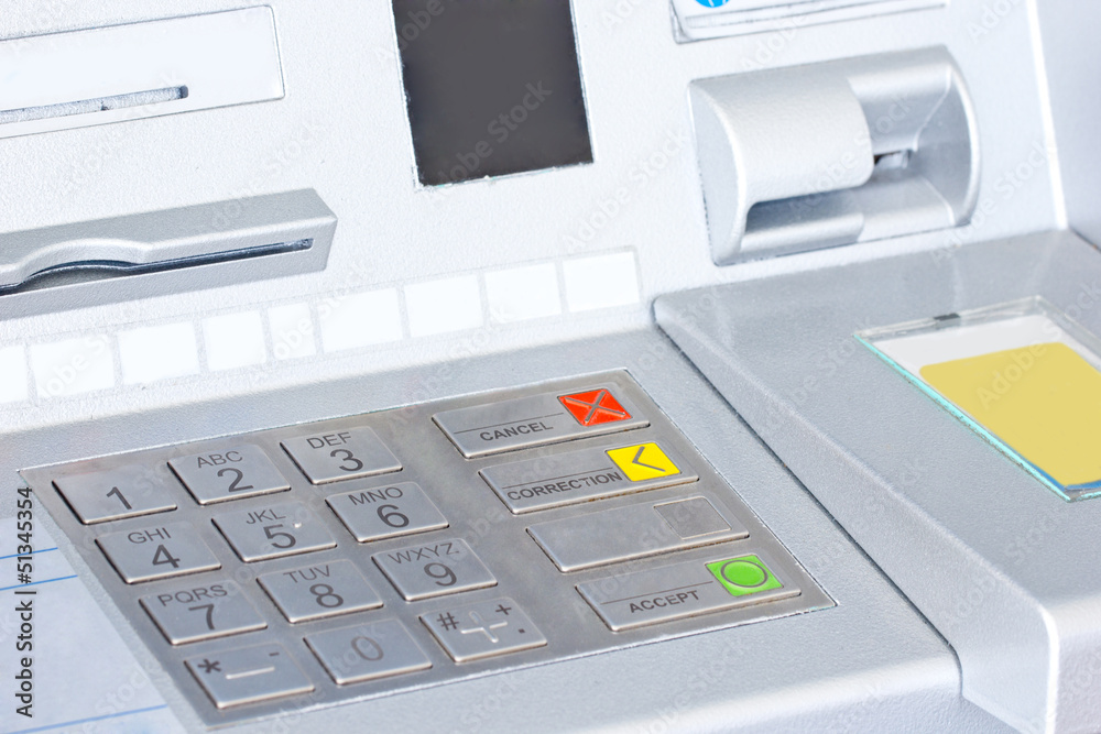 Close up Payment machine on during using Credit card from custom Close up Payment machine on during using Credit card from custom