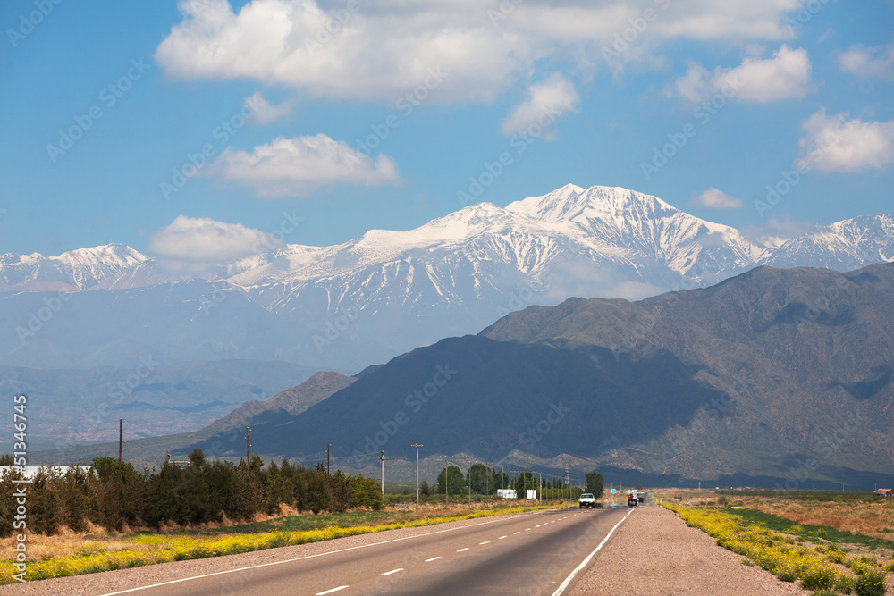 Naklejka premium Mount Akankagua, Argentina