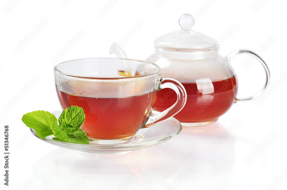 Cup of tea with teapot Cup of tea with teapot