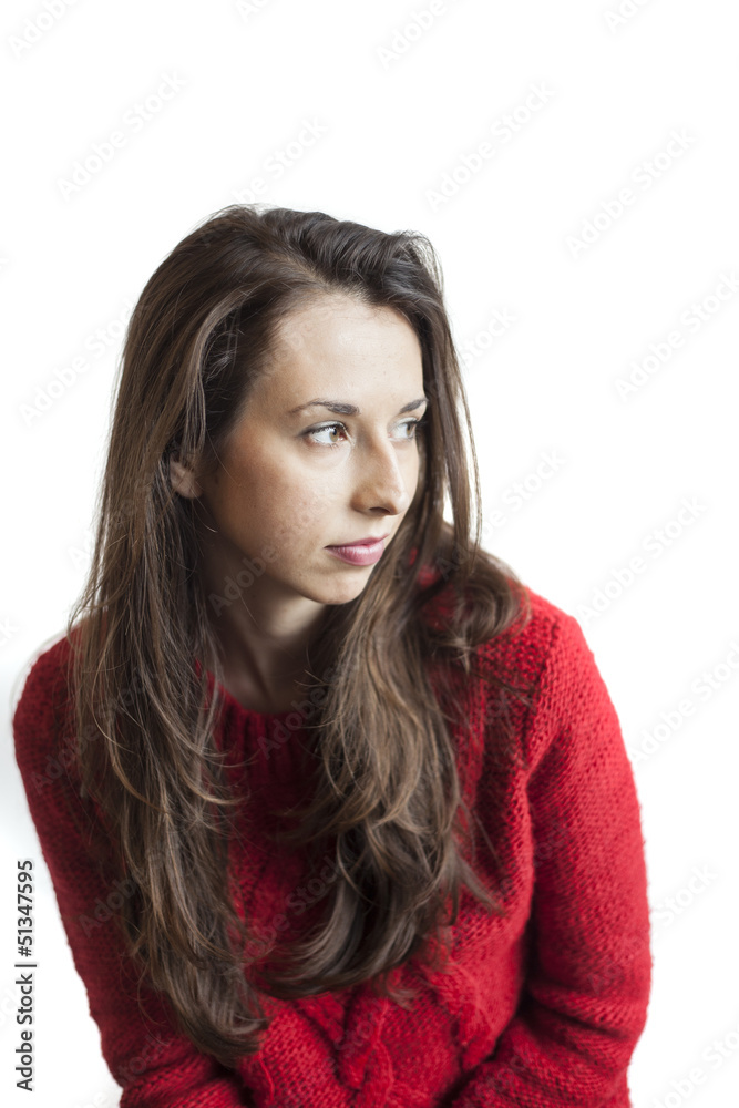Beautiful Young Woman with Brown Hair and Eyes Beautiful Young Woman with Brown Hair and Eyes