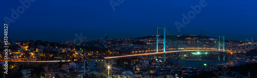 night at Bosporus Bridge istanbul Turkey
