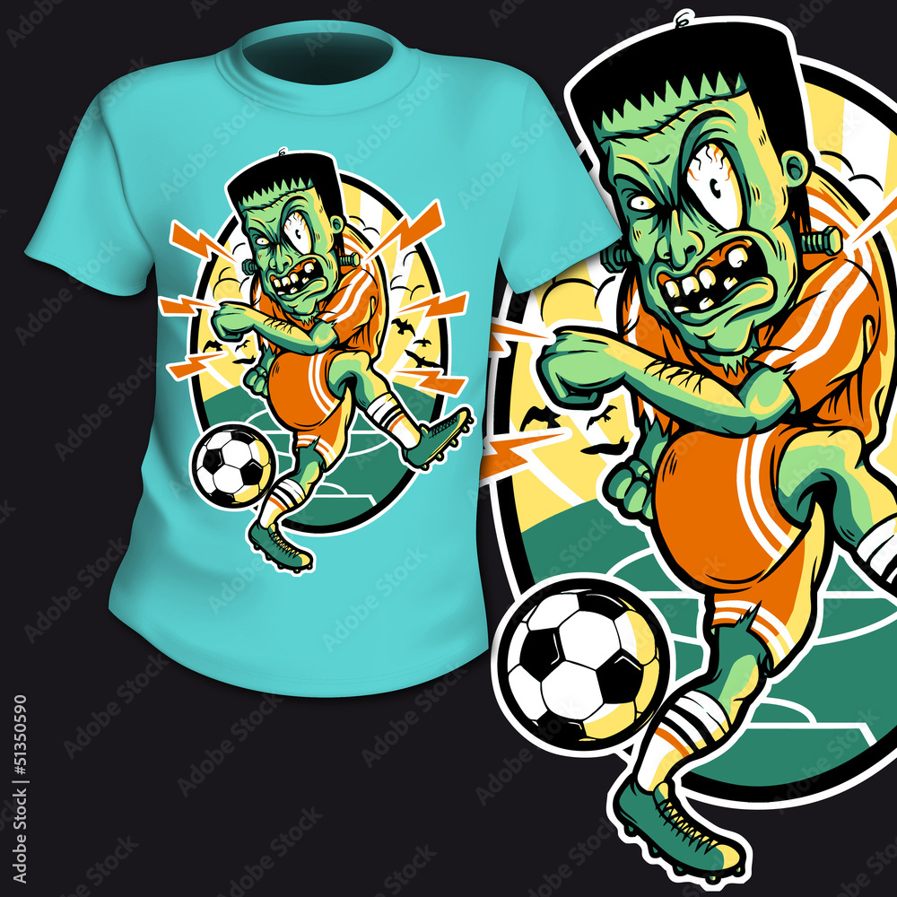 T-Shirt Print Fussball