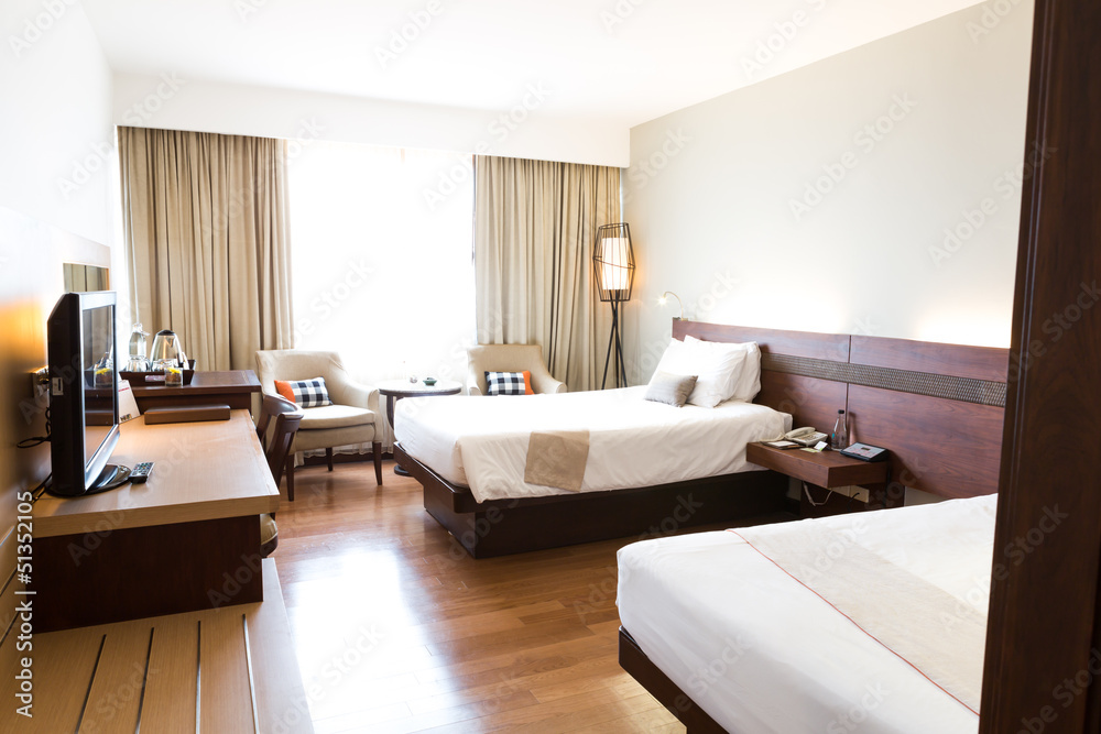 Fototapeta premium Interior of modern comfortable hotel room