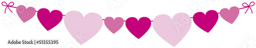 herzchen girlande in pink