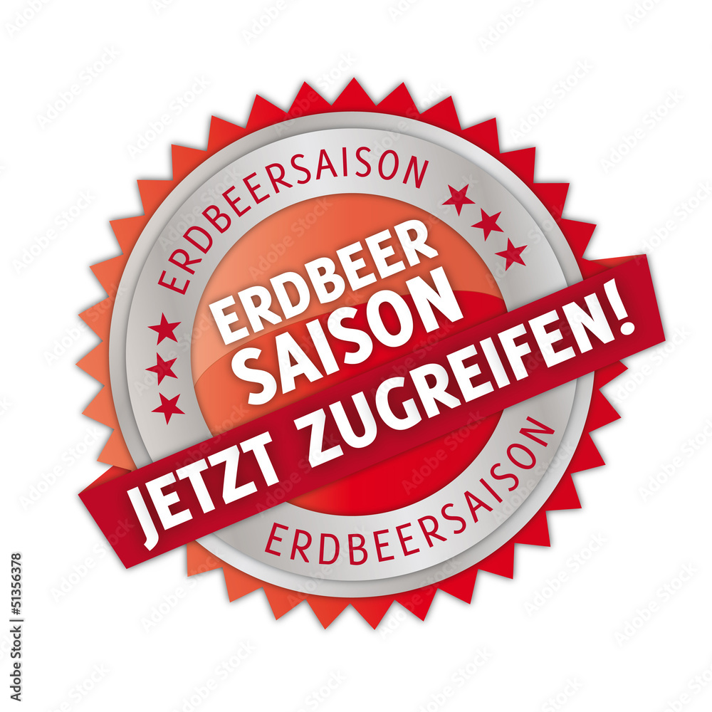 Erdbeersaison, Jetzt zugreifen, Button, Erdbeere Erdbeersaison, Jetzt zugreifen, Button, Erdbeere